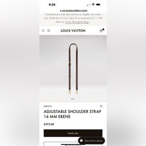 LV adjustable shoulder strap